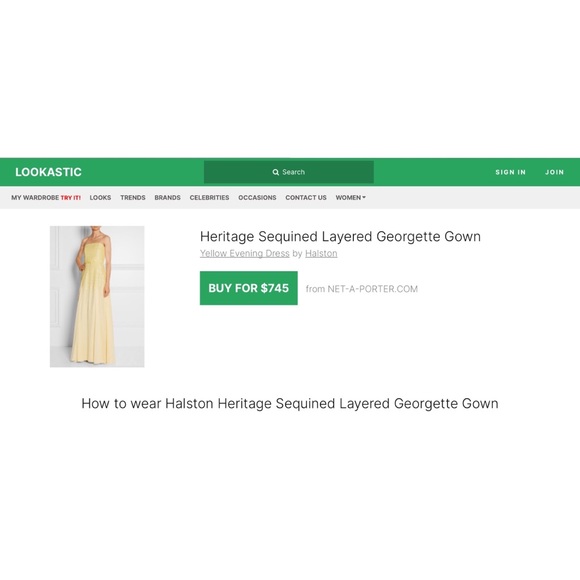 Halston Heritage chiffon sequin strapless gown - Picture 8 of 15